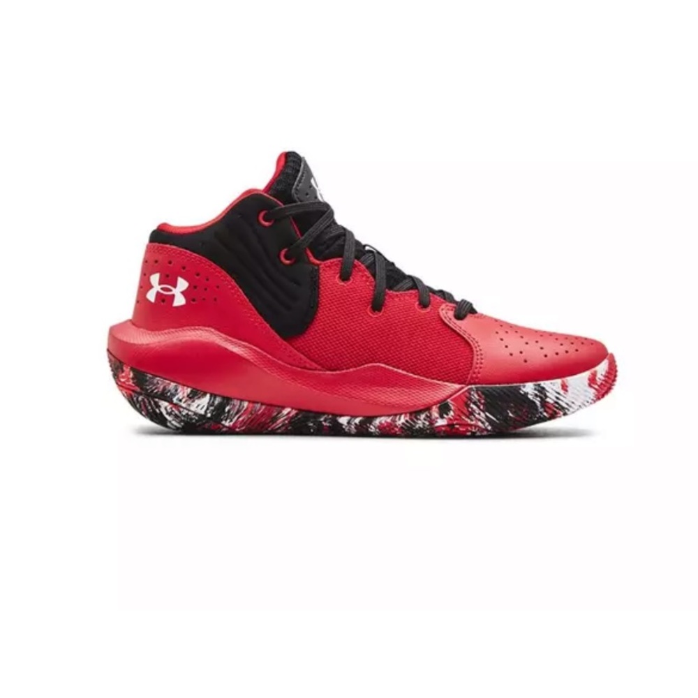 Under Armour Kids' UA Jet 21 Basketball Sneaker Shoes Red Black White